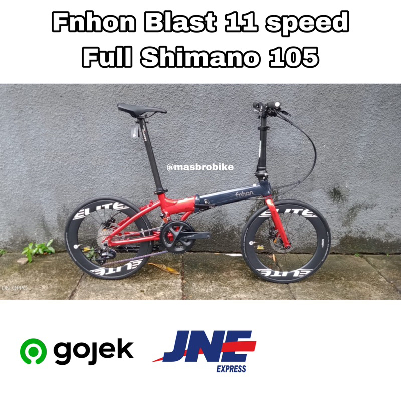 sepeda lipat fnhon blast 22 speed groupset shimano 105 2x11 speed