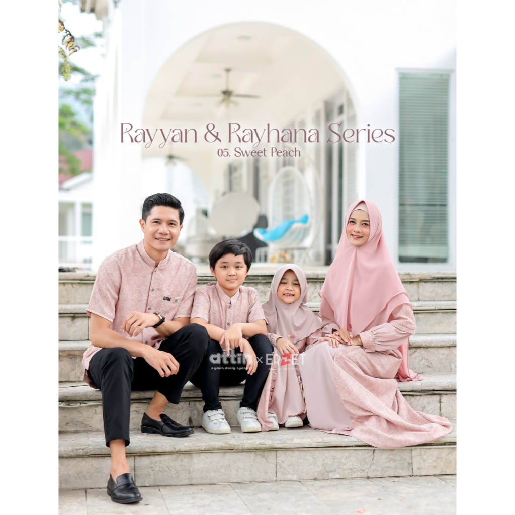 SARIMBIT ATTIN 2023 - RAYYAN RAYHANA FAMILY SET SWEET PEACH