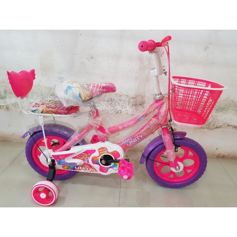 Sepeda Anak Sepeda Mini 12 inch UNITY ( PINK ~ UNGU )