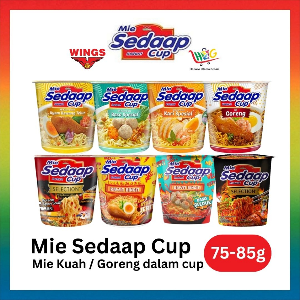 

Mie Sedaap Instan Cup All Varian [ 75-85 gr ]