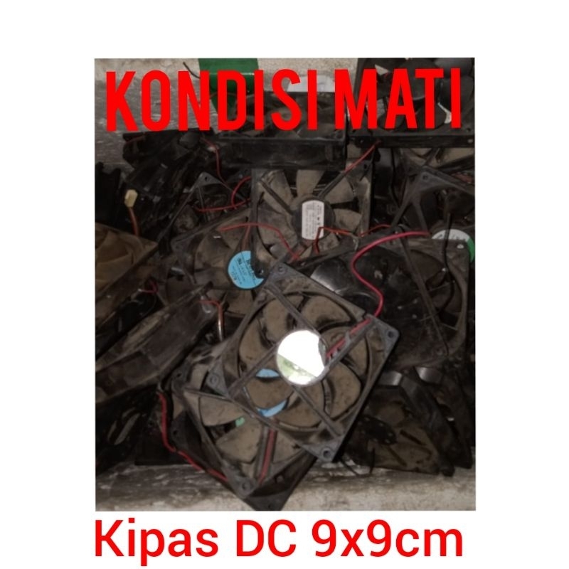 Kipas murah DC 12v KONDISI MATI ukuran 9cmx9cm bekas,fan cabutan EX.psu.kipas fan. Aquascape
