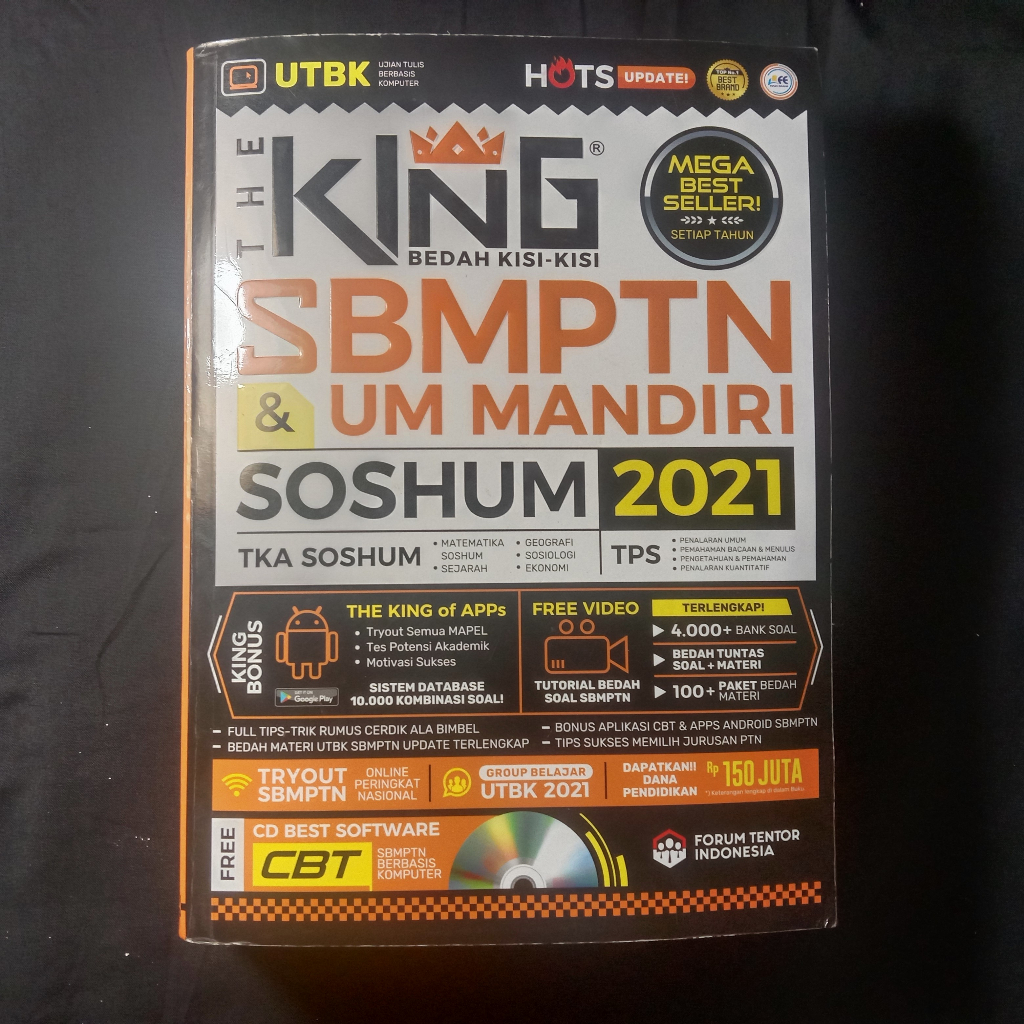 BUKU THE KING SBMPTN 2021 SOSHUM SOAL DAN PEMBAHASAN (PRELOVED)