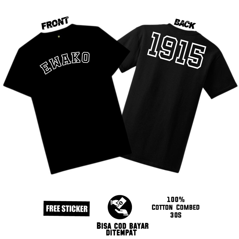 KAOS PSM MAKASSAR EWAKO 1915 (tulisan)