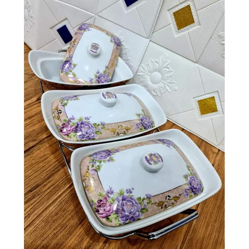 Prasmanan Gandeng Vicenza Original Set 3pcs 751 (Packing Kayu)