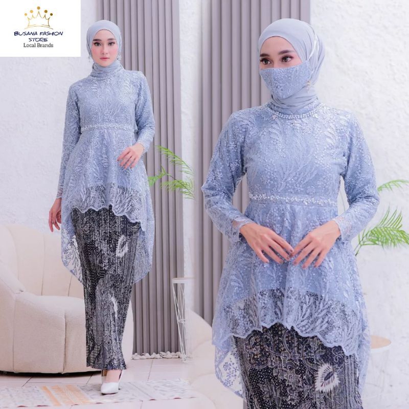 BF✓(COD)-Setelan Kebaya Tille Spider/Kebaya Payet/Kebaya Wisuda/Kebaya Modern/Kebaya Pesta/Atasan Ke