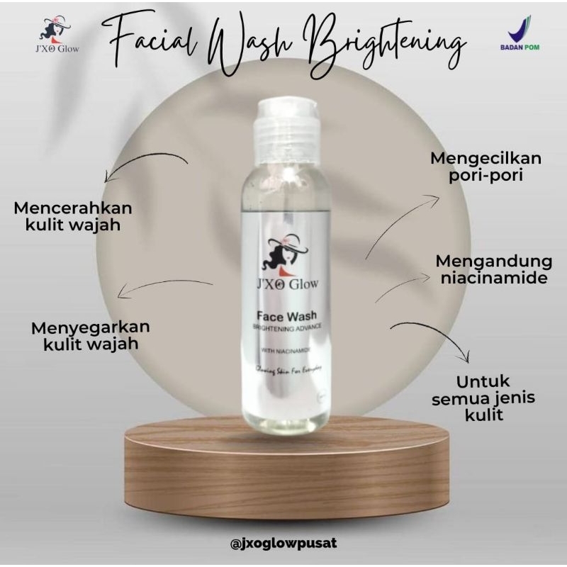 Face Wash Whitening J'XO Glow Ecer