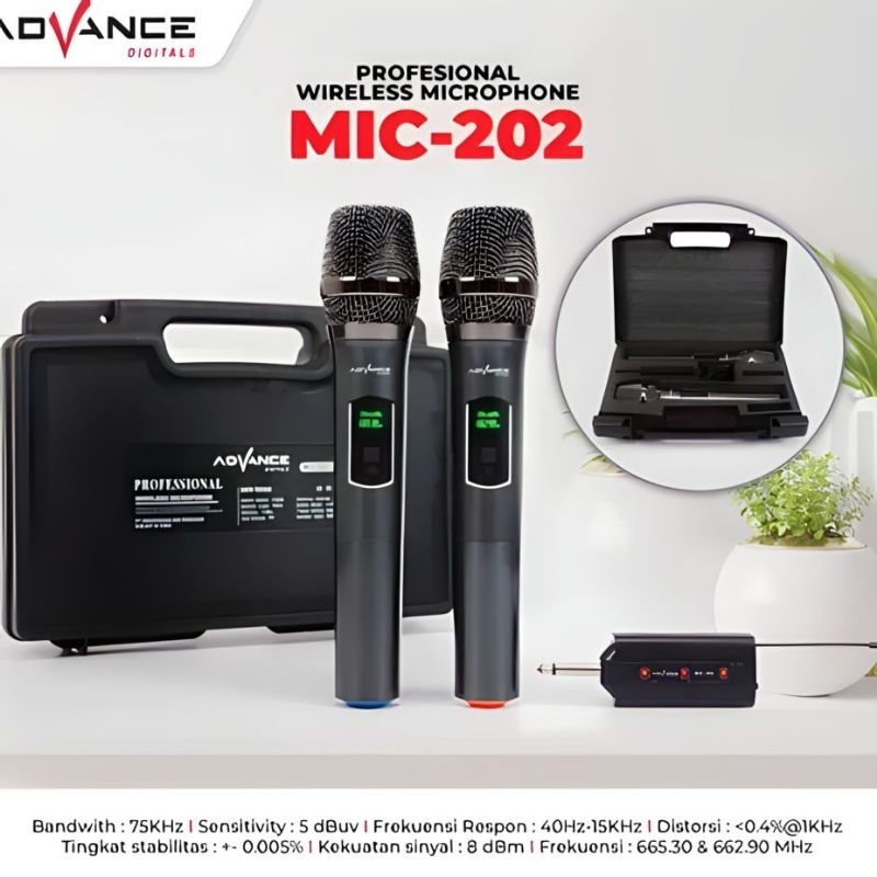 Advance mic-202 wireless mic wireless mic 1 set
