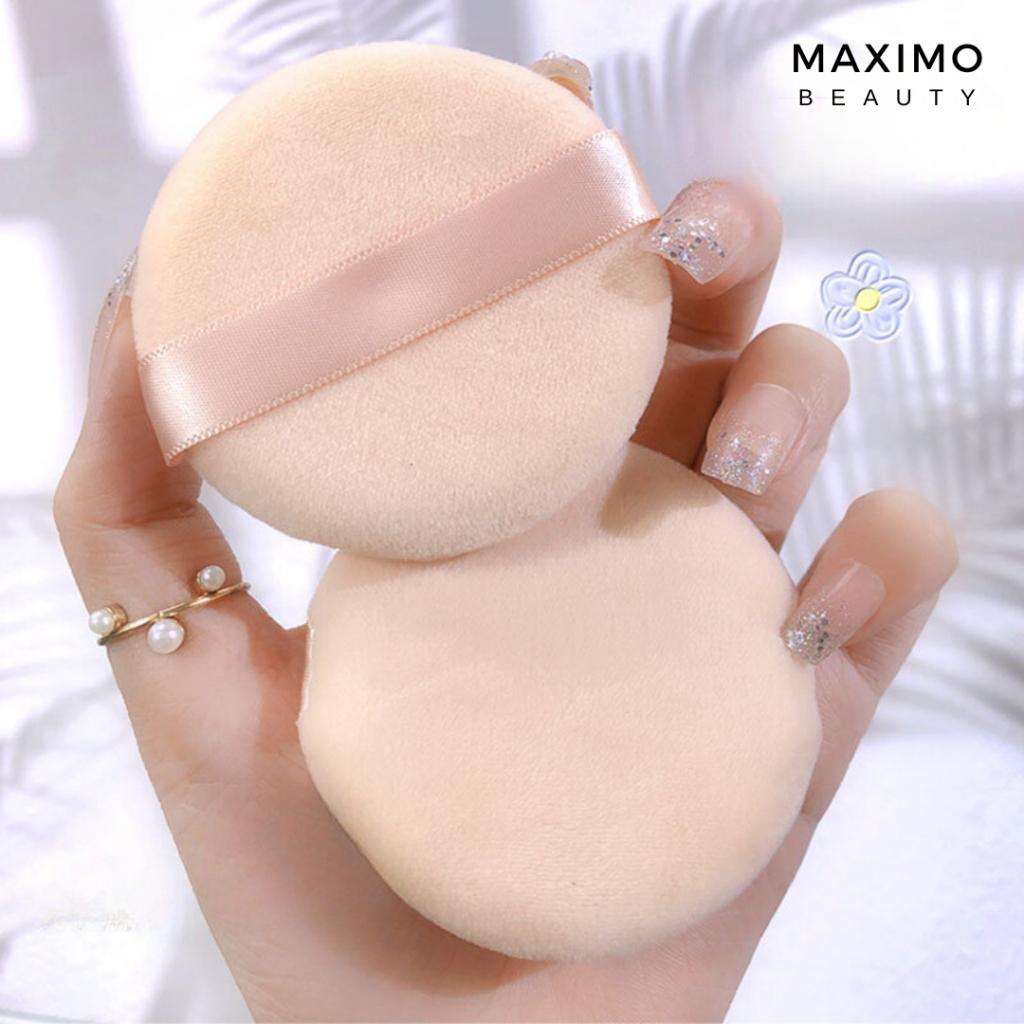MAXIMO BEAUTY Make up spons make up bedak tabur spons bedak tabur lembut dan nyaman dipegang