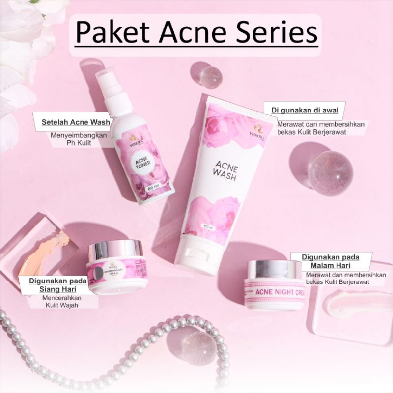 VENORA SKINCARE / VENORA ACNE / VENORA PAKET ACNE/CREAM