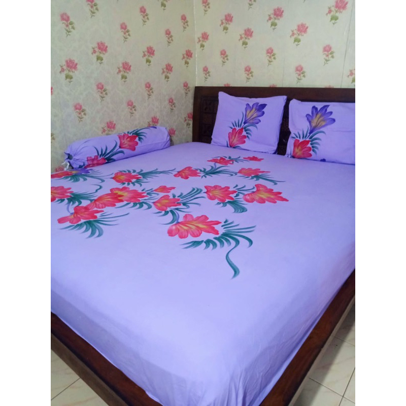 Sprei Batik Sprei Lukis sprei dolby bahan halus adem