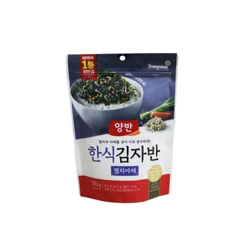 

DONGWON SEASONED LAVER WITH ANCHOVY VEGETABLES 50GRAM