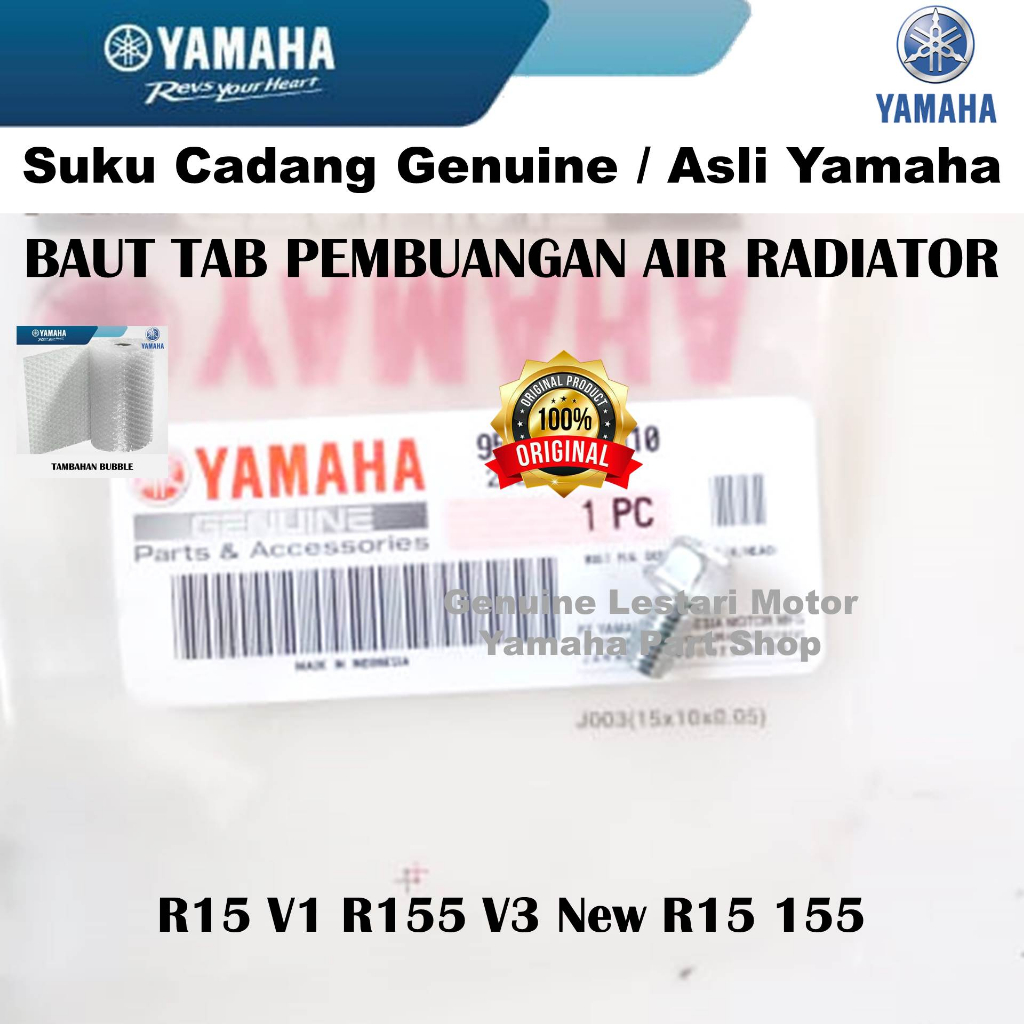 Baut Tab Pembuangan Air Radiator R155 R15 V1 V3 New R155 Asli Yamaha Surabaya