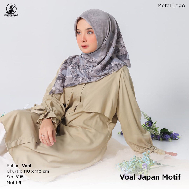 Kerudung Segi Empat Umama - Segi Empat Motif - Jilbab Umama Laser cut