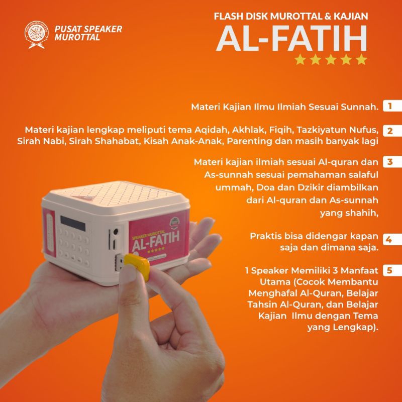Speaker murottal alquran 16 GB 30 juz kajian sunnah