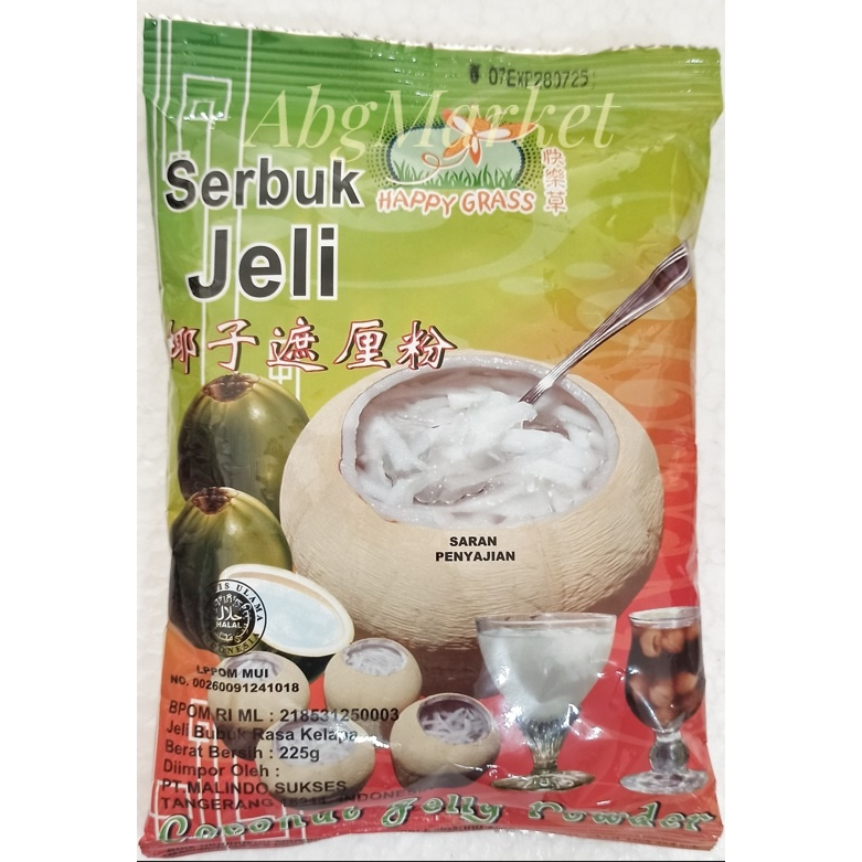 

Coconut Jelly Powder Happy Grass (Kelapa)/Tepung Kelapa / Serbuk Jelly Kelapa 225 gr