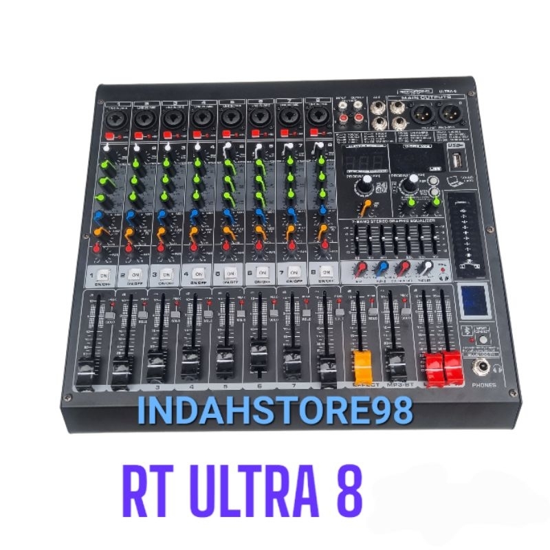 Mixer Recording Tech Ultra 8 Prefesional 8 Channel Mixer 256 DSp Multi Effect Original Mixer 8 CH