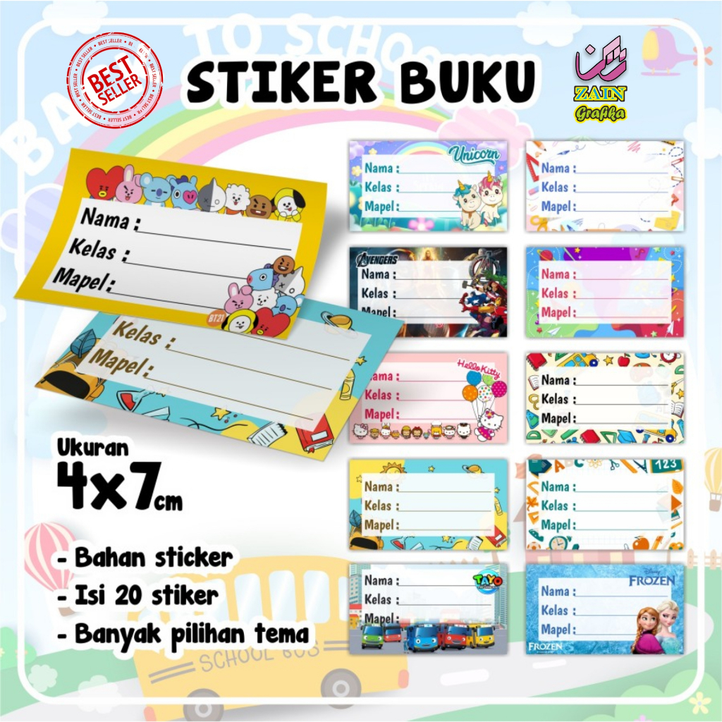 

Stiker Label Buku Mata Pelajaran Zain Grafika