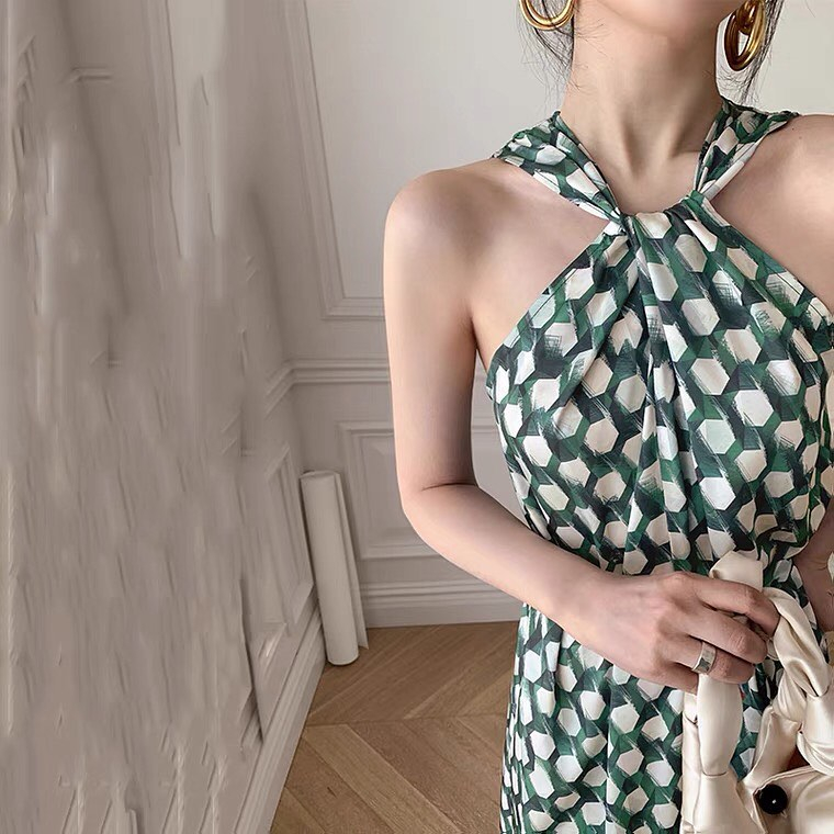 [𝗥𝗘𝗔𝗗𝗬]ETHEL COUTURE - Moscow Belt Dress /Terusan Dress Wanita Midi Motif Kondangan Formal Gaun Hija