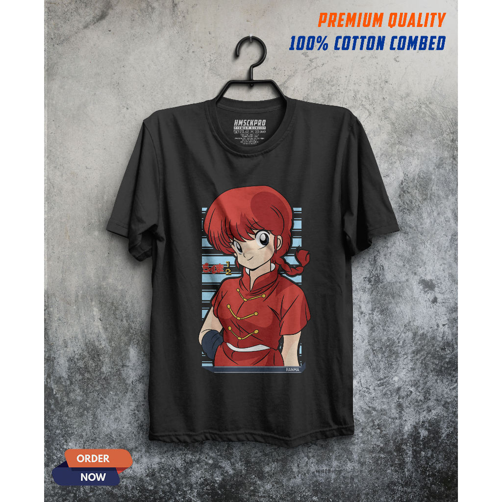 KAOS RANMA / T-SHIRT DISTRO ANIME / BAJU PRIA WANITA / COD