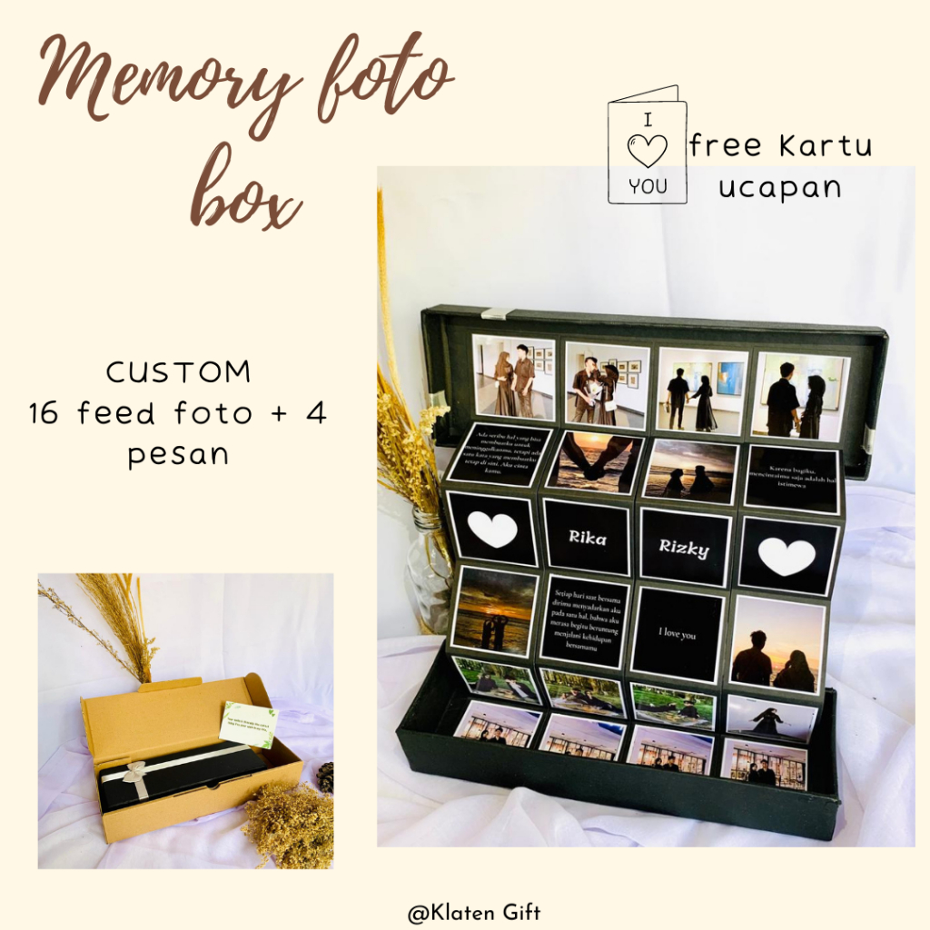 Memory Foto Box / Kado Ultah / Kado Cowo Cewe / Kado Anniversary