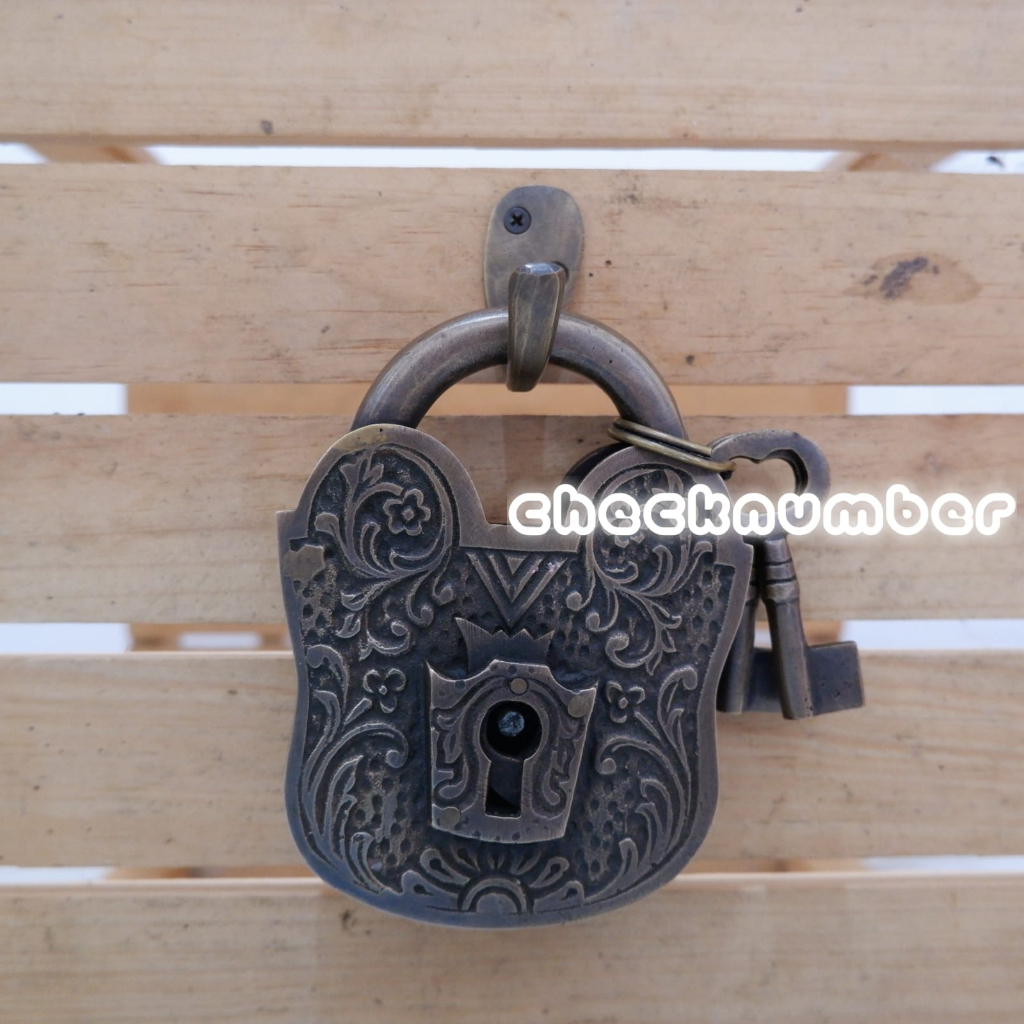 Kunci gembok besar kunci gembok kuningan antik
