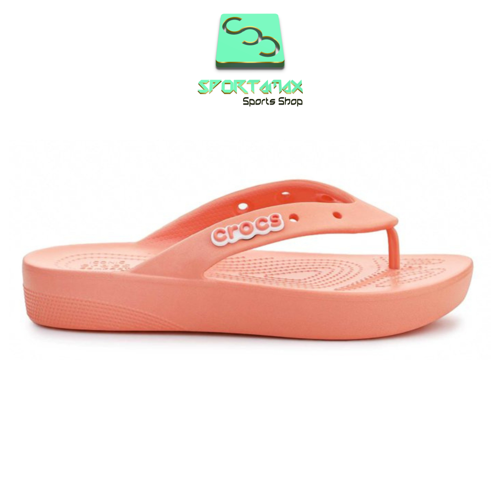 SANDAL ORIGINAL DISCOUNT MURAH CROCS CLASSIC PLATFORM FLIP Classic Platform Flip with a higher sole 