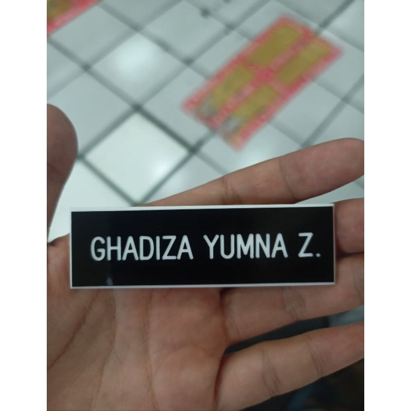 

nametag PDH TNI / nametag PDH polri ukuran 2,5×8 cm