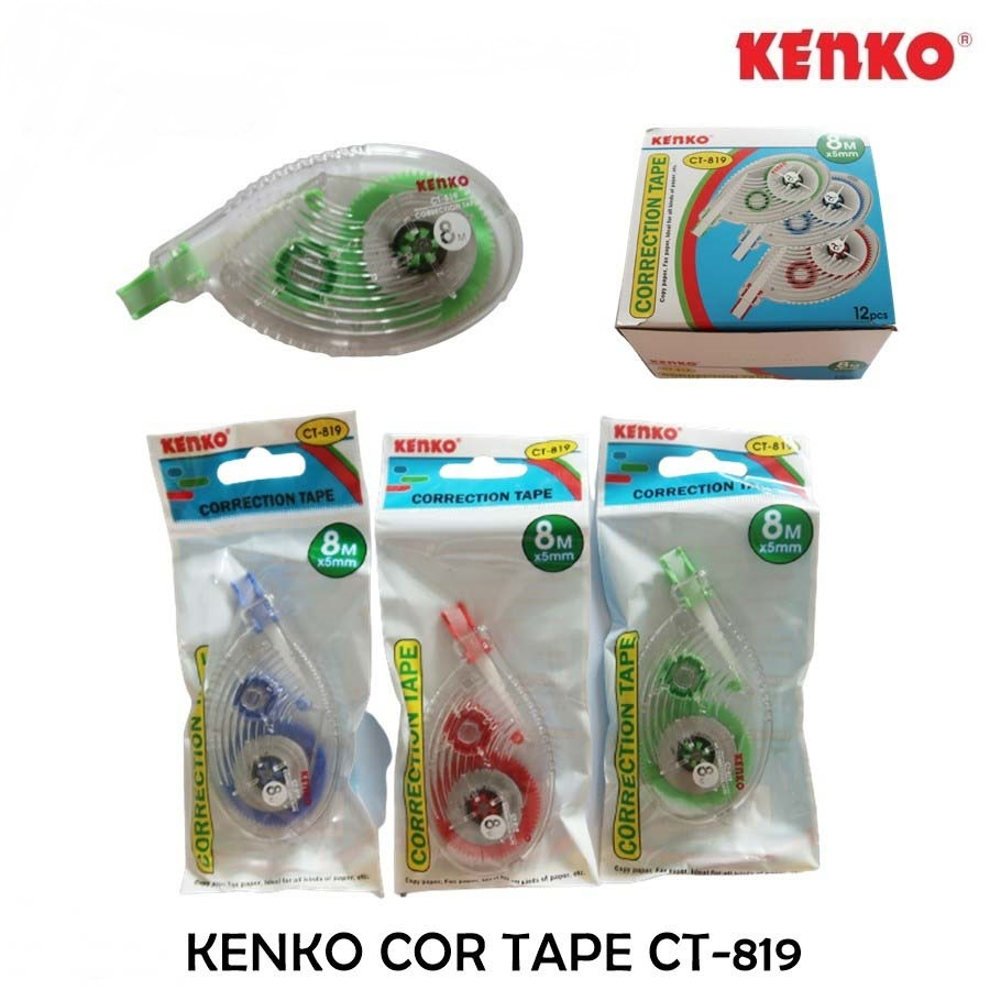 

Tip-Ex Kertas / Correction Tape Kenko CT-819 (8 meter)
