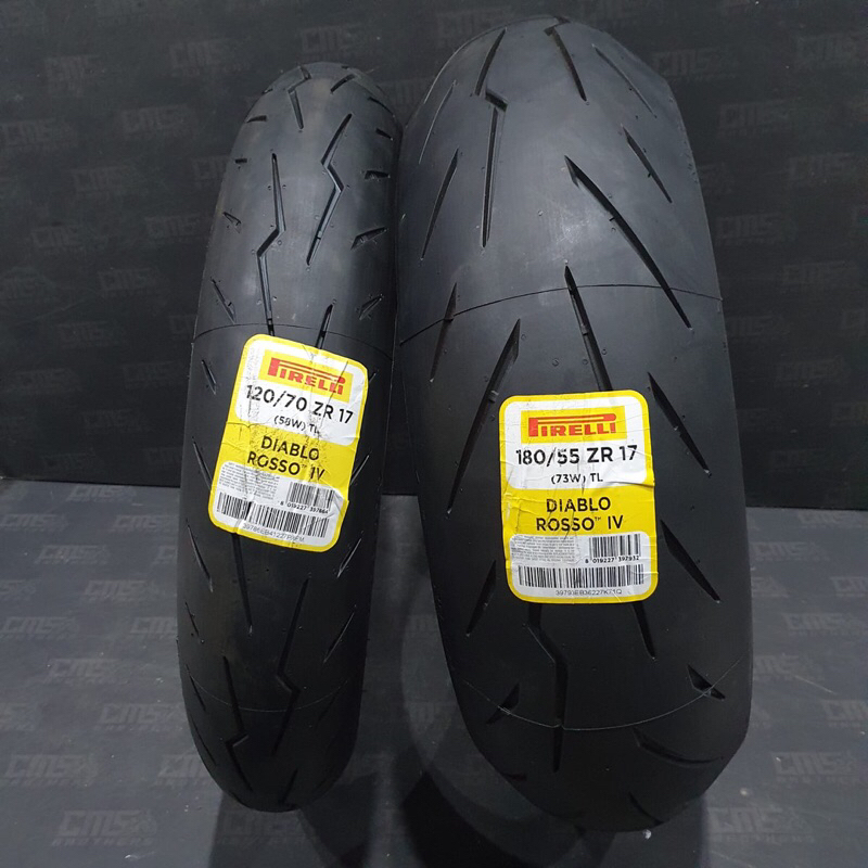 Ban Pirelli Diablo Rosso IV 120 70 17 dan 180 55 17 1Set Zx25 Cbr250rr R25