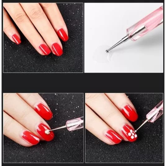 NAIL ART DOTTING isi 5 ALAT  GAMBAR TITIK NAILART PEN PENGHIAS KUTEK GEL / PAINTING NAILART