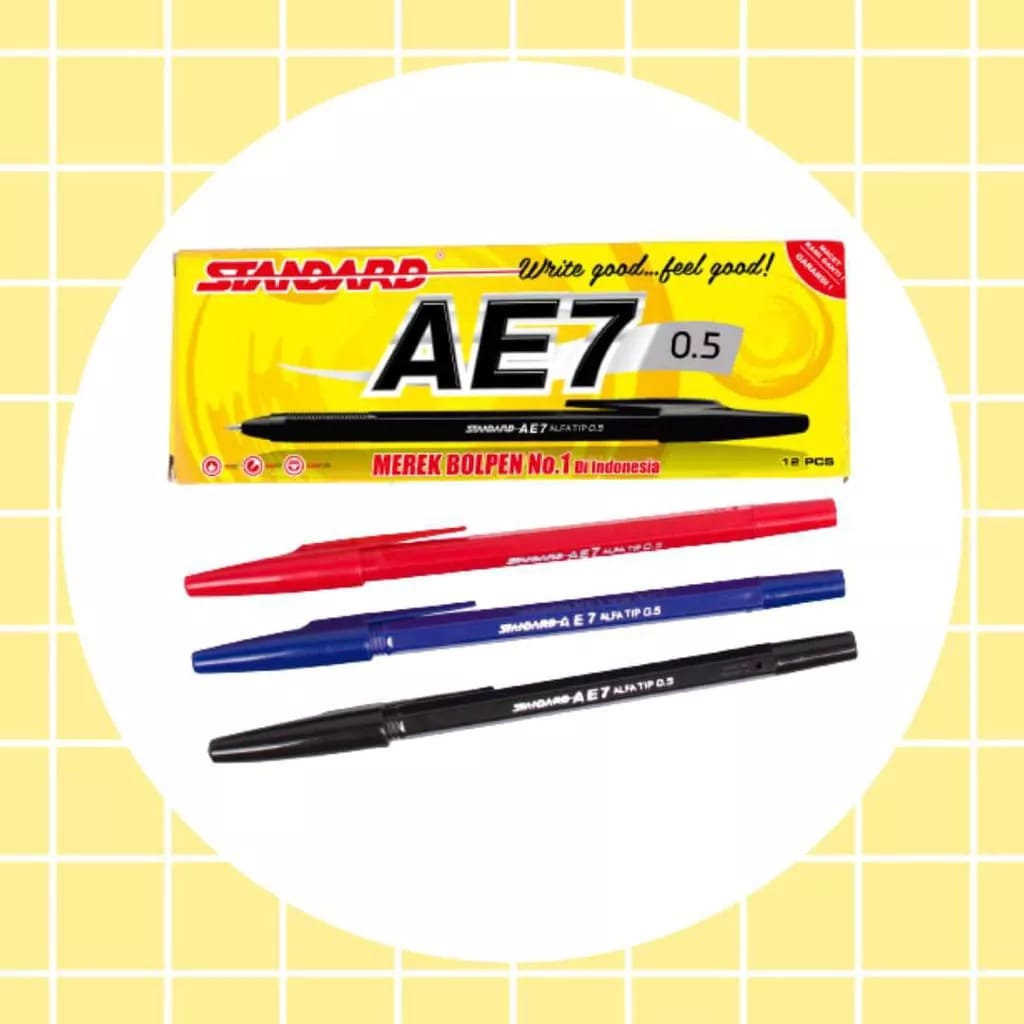 

PULPEN STANDARD AE7 / PEN BOLPOIN STANDART AE-7 (12 PCS)