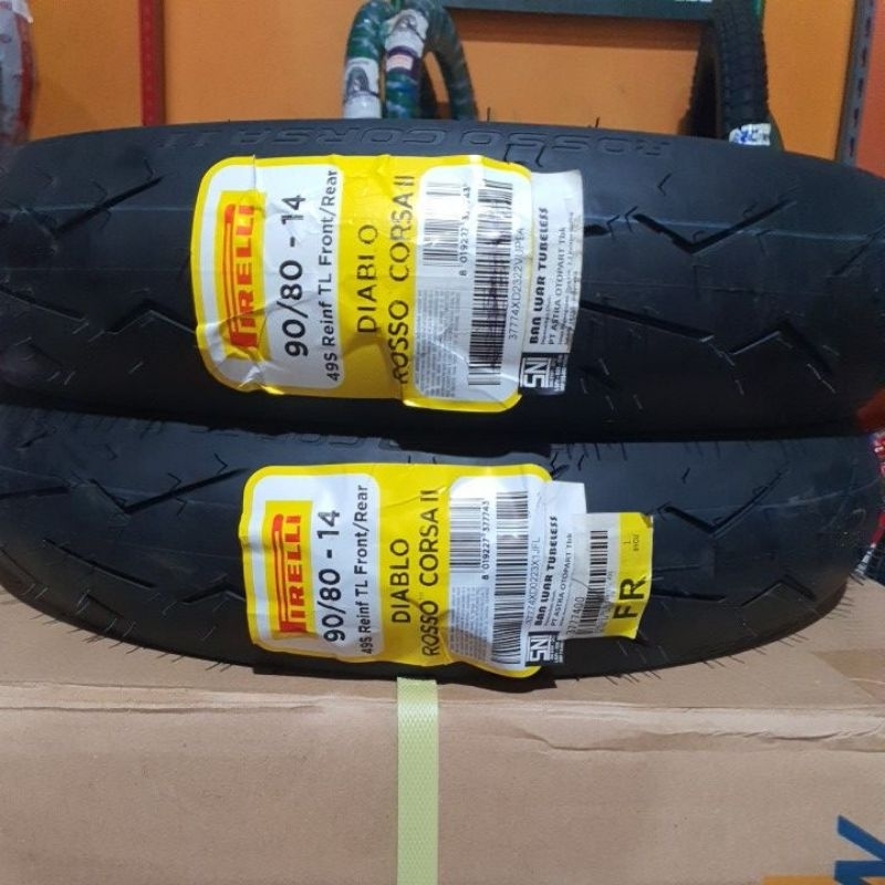 Ban 90/80-14 Pirelli Diablo Rosso Corsa II ban luar motor