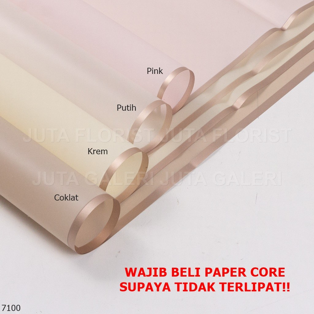 

Kertas Kado / Kertas buket/ Kertas Cellophane Lis Rose Gold K100 [isi 5 LEMBAR]