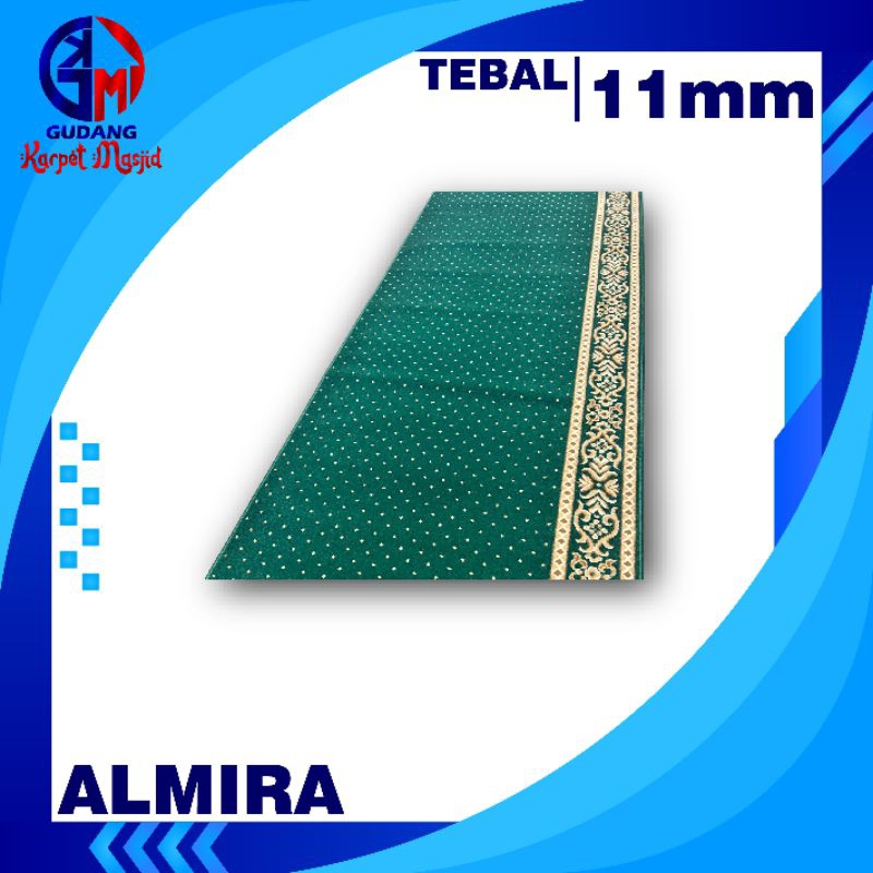 Karpet Masjid Almira Tebal 11mm meteran / Karpet Sajadah / Karpet Mushola