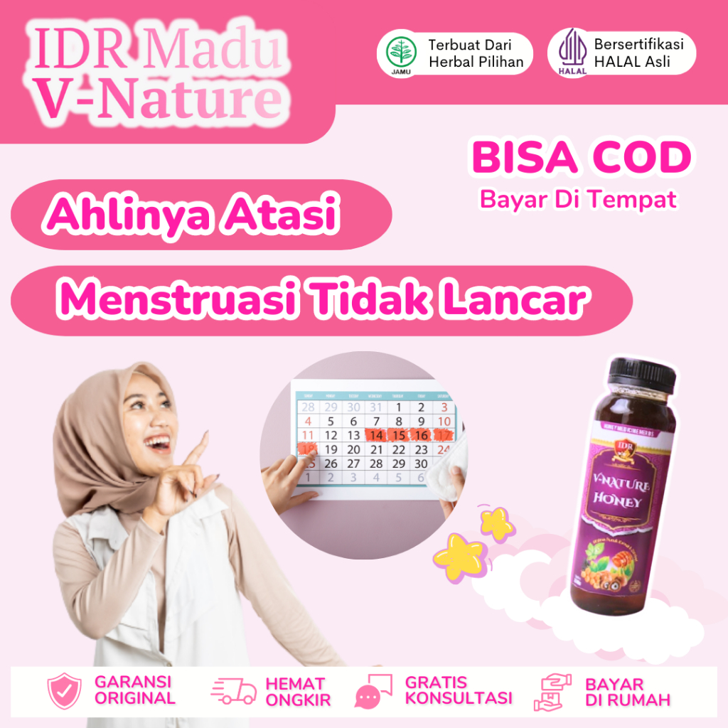 IDR Madu V-Nature  Obat Menstruasi Tidak Lancar  330 gram