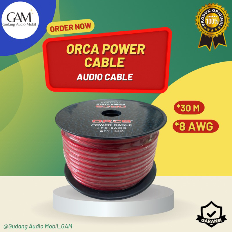 KABEL AUDIO MOBIL 8AWG ORCA POWER