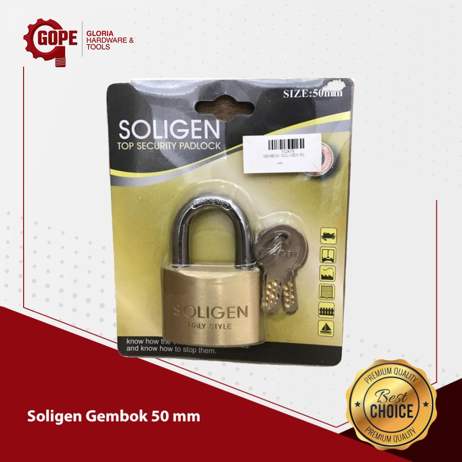Gembok Pintu Pagar Soligen 50 mm
