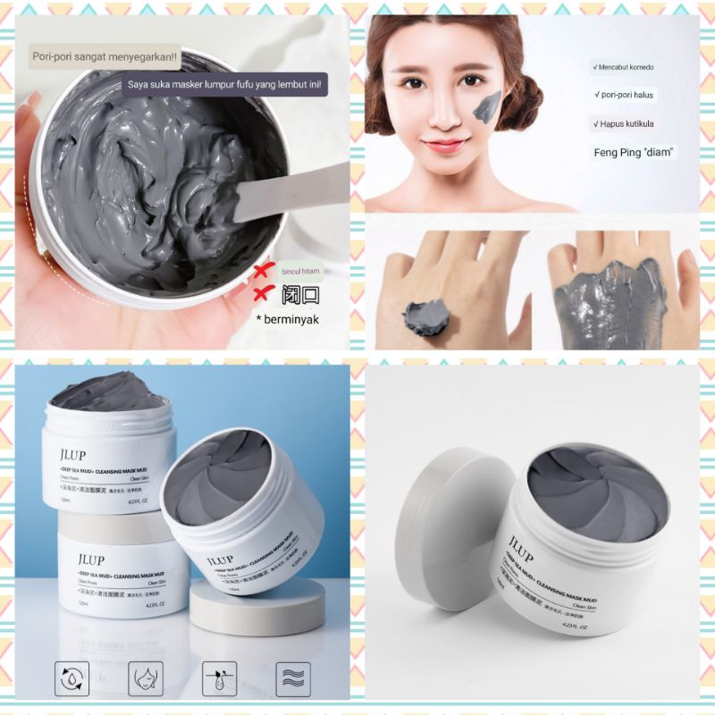 JLUP Original Deep Sea Mud Cleansing Nourish Skin Masker Wajah Rumput Laut 120ml