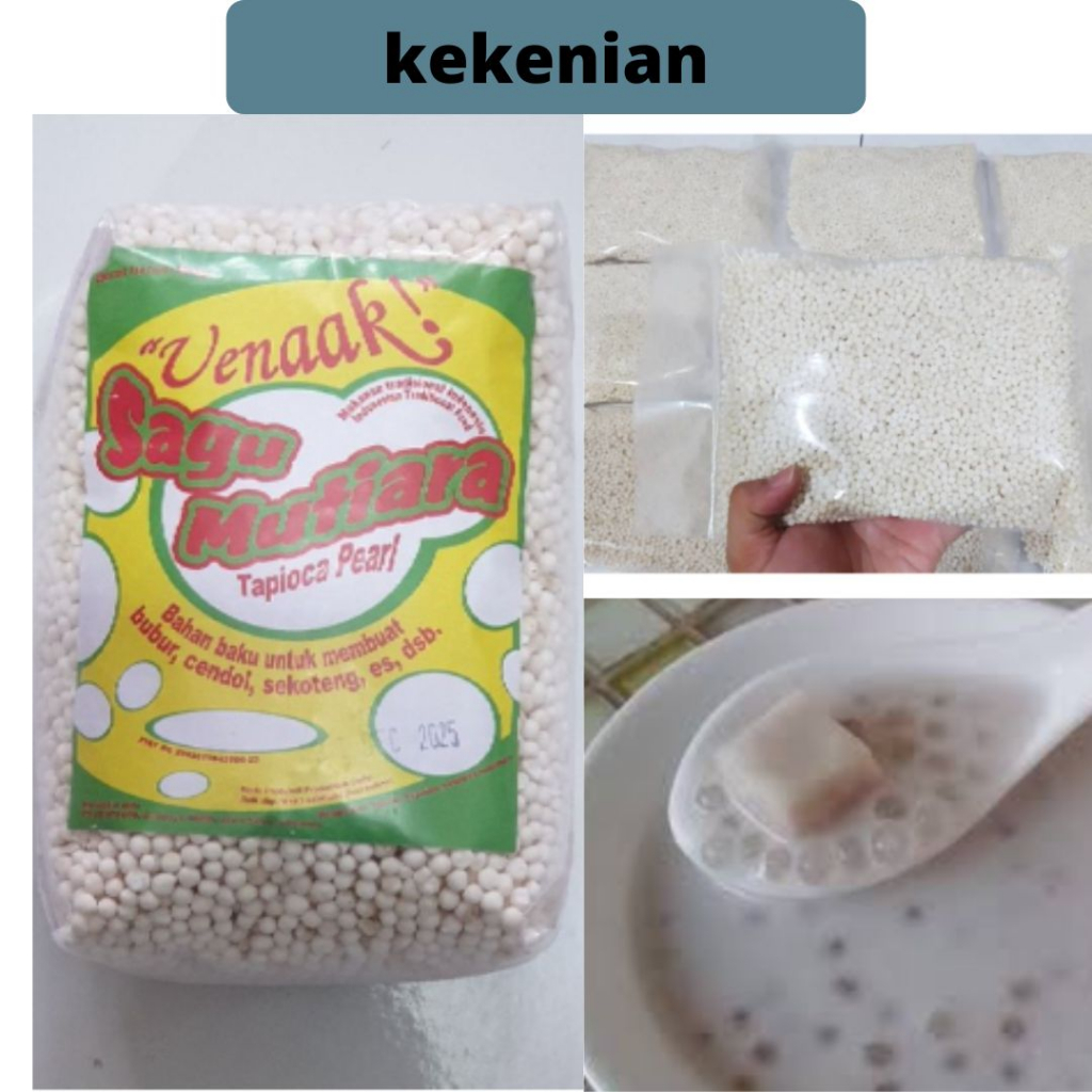 

❤kekenian❤sagu mutiara Putih Polos 500 gram / topping minuman makanan dessert minuman dingin murah