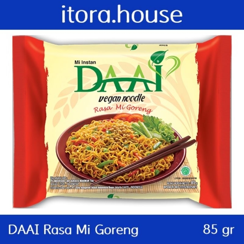 

grosir 3.800 mie DAAI vegan vegetarian soto/goreng/kari