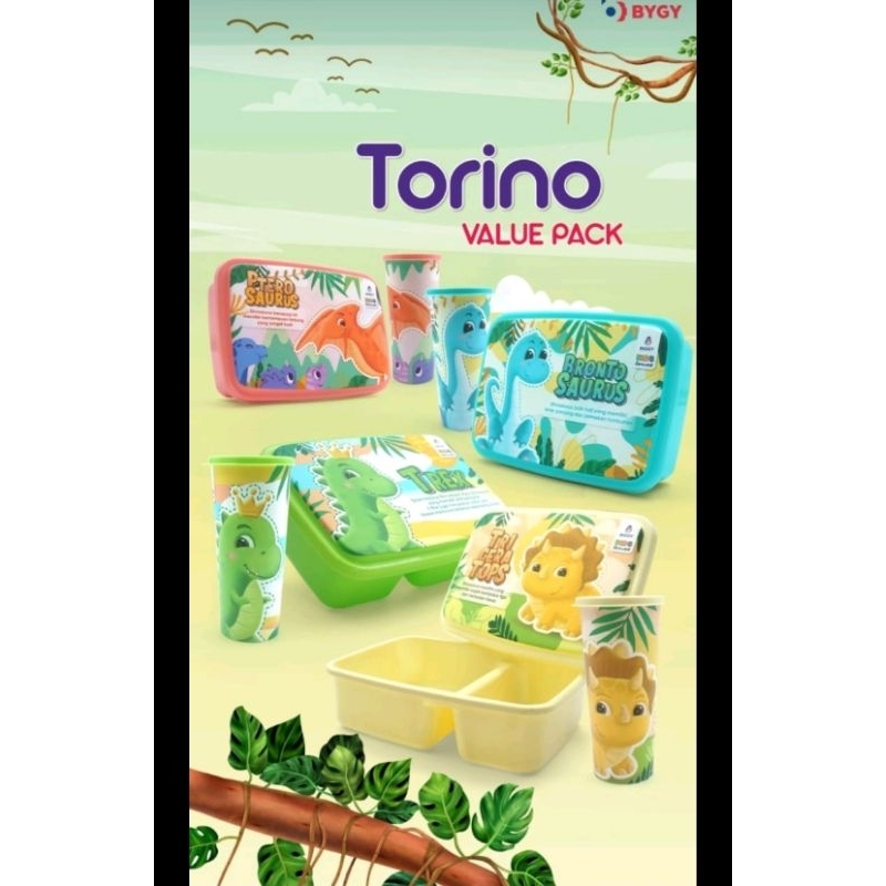 Lunch Box Set Kotak Makan set Torino value pack Biggy