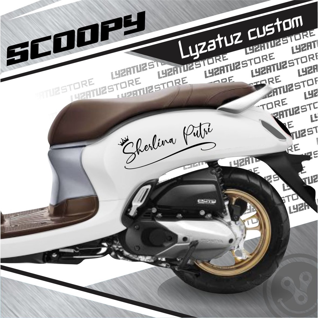 STICKER CUTTING  Scoopy CUSTOM NAMA FONT LATIN