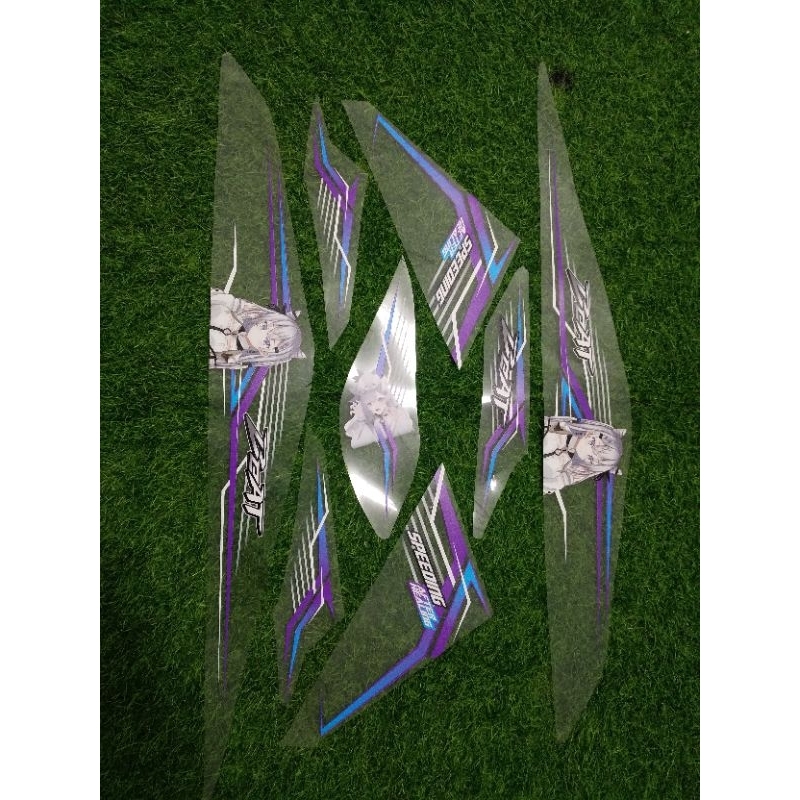 STRIPING STICKER TRANSPARAN MOTOR HONDA BEAT FI MOTIF CUSTOM ANIME