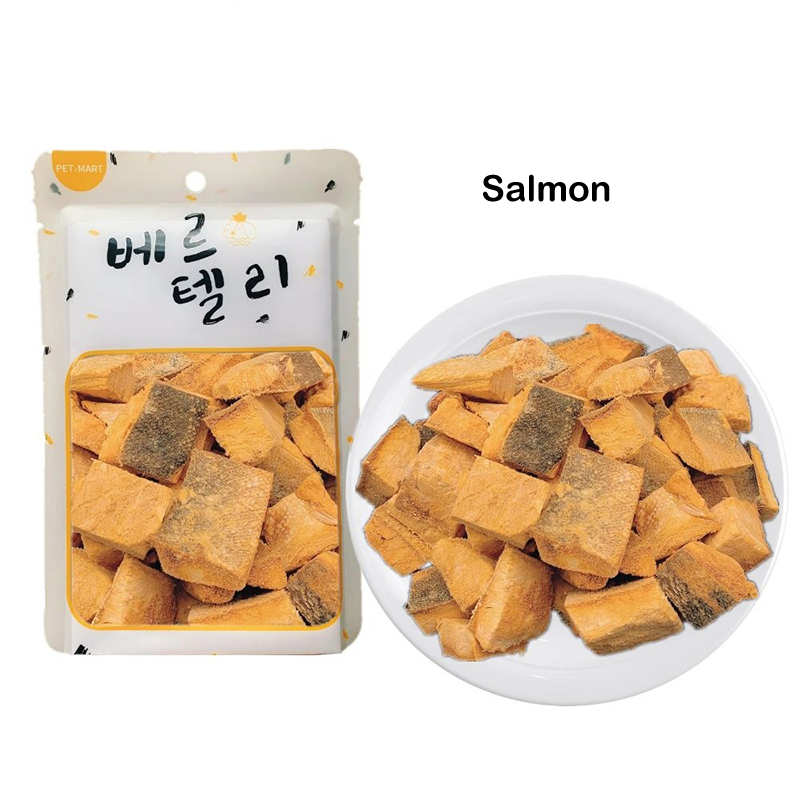 Snack Kucing Makanan Anjing 30gr Kucing Beku-kering Salmon Ayam Minyak ikan Keju Susu Kambing Rumput Kucing