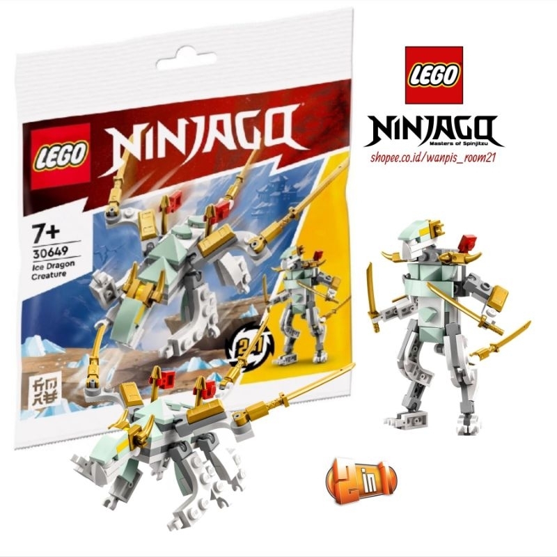 Lego Ninjago 30649 Ice Dragon Creature - Lego Ninja Naga Es