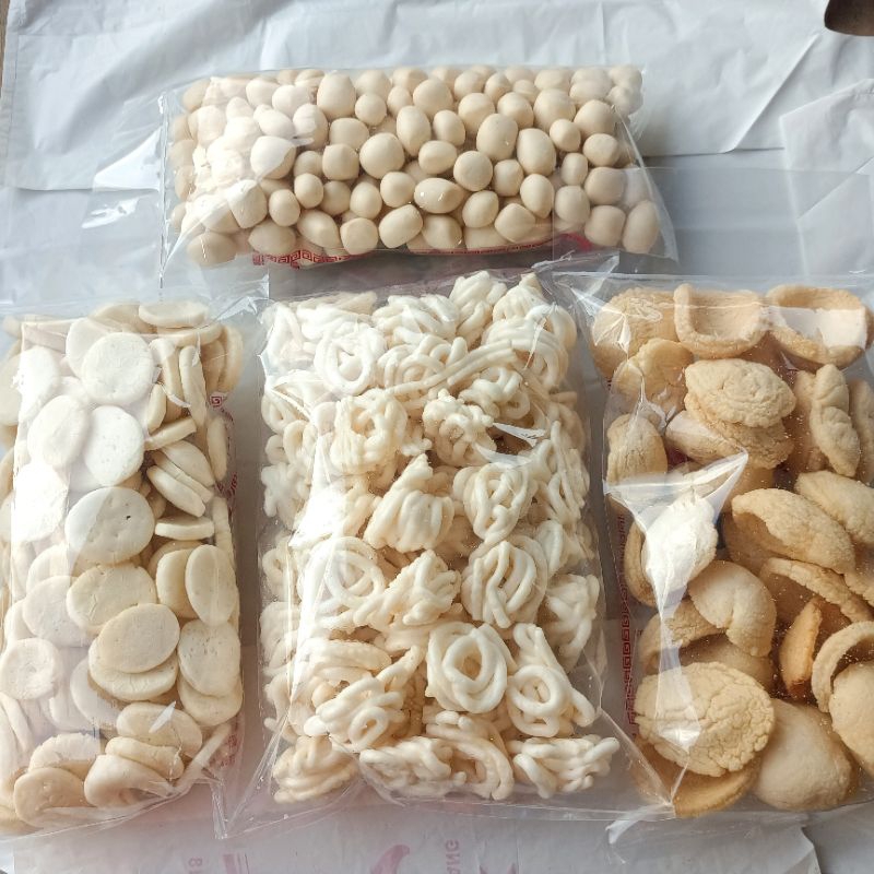 

Paket M 4 bungkus 250 gram( mini super ,getas ,sanggul ,mangkok)