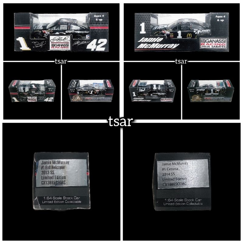 Nascar No 1 Jamie McMurray Cessna McD Bell Helicopter ACTION LIONEL Card Box
