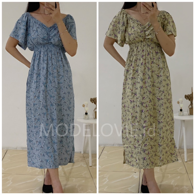 [MODEVIE] LONG DRESS (D106) MUAT XL - HOME DRESS / Dress Panjang / Dress rumah / Dress Korea / Dress