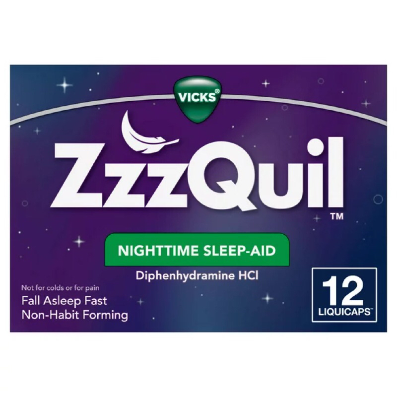 ZzzQuil VICKS USA Nighttime Sleep Aid LiquiCaps Non Habit Forming