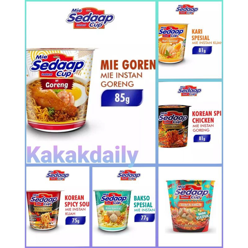 Mie Sedap Cup Instan All Variant